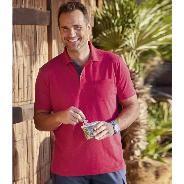 Atlas For Men Heren casual polo shirt (pack of 2) UTAF392_fuchsiaturquoise large