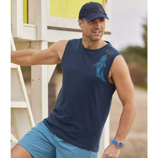 Atlas For Men Heren vest met opdruk (pack of 3) UTAF495_yellowbluenavyblue large