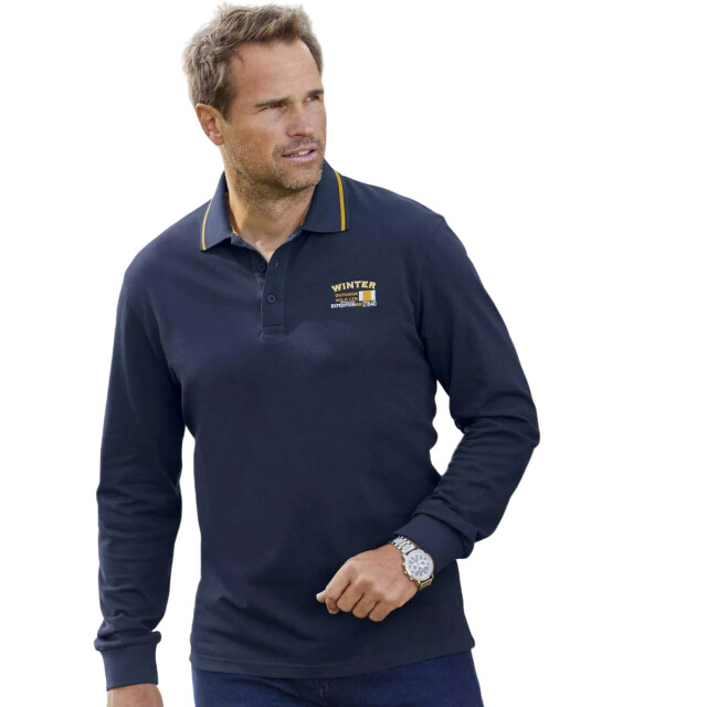 Atlas For Men Heren pique polo shirt (pack of 2) UTAF902_navyochre large