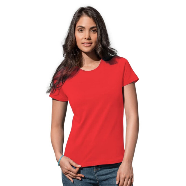Stedman Stars Dames klassiek organic fitted t-shirt UTFK2630_scarletred large