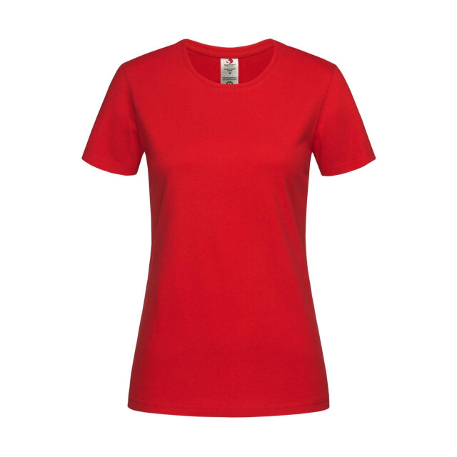 Stedman Stars Dames klassiek organic fitted t-shirt UTFK2630_scarletred large