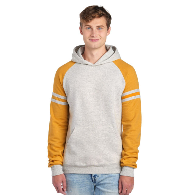 Jerzees Colours Heren colour block nublend hoodie UTFK2718_heatheroatmealheathermustard large