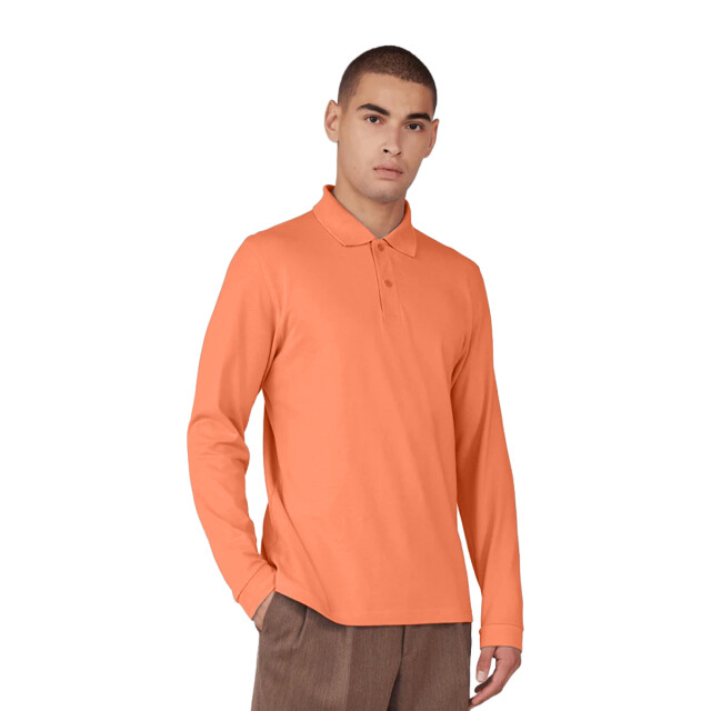 B and C Heren my polo 210 effen katoenen poloshirt UTFK2802_amalficoral large