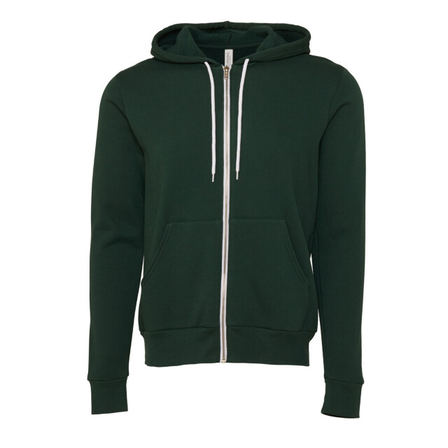 Bella + Canvas Unisex volwassen polycotton full zip hoodie UTFK2749_forest large