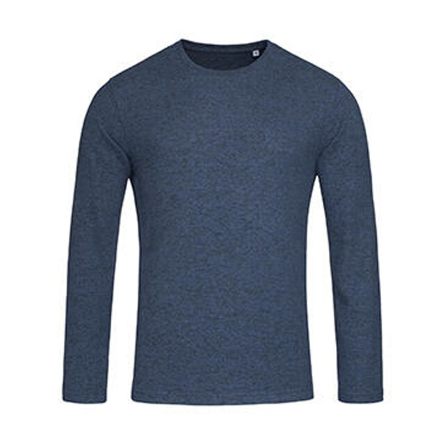 Stedman Stars Gebreid heren sweatshirt met lange mouwen UTFK2843_marinabluemelange large