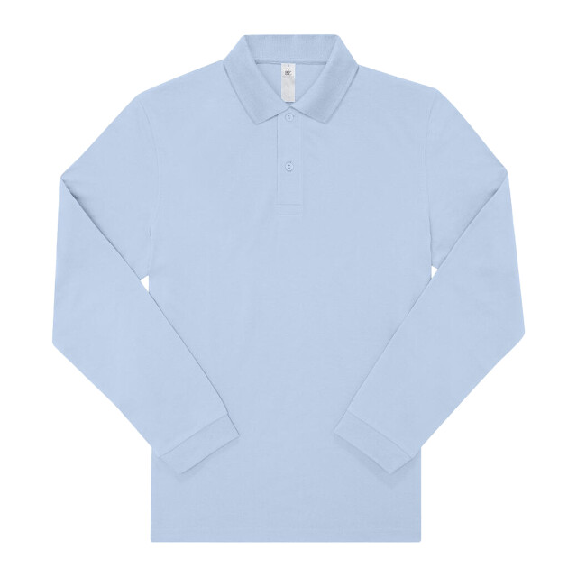 B and C Heren my polo 180 poloshirt met lange mouwen UTFK2867_blushblue large