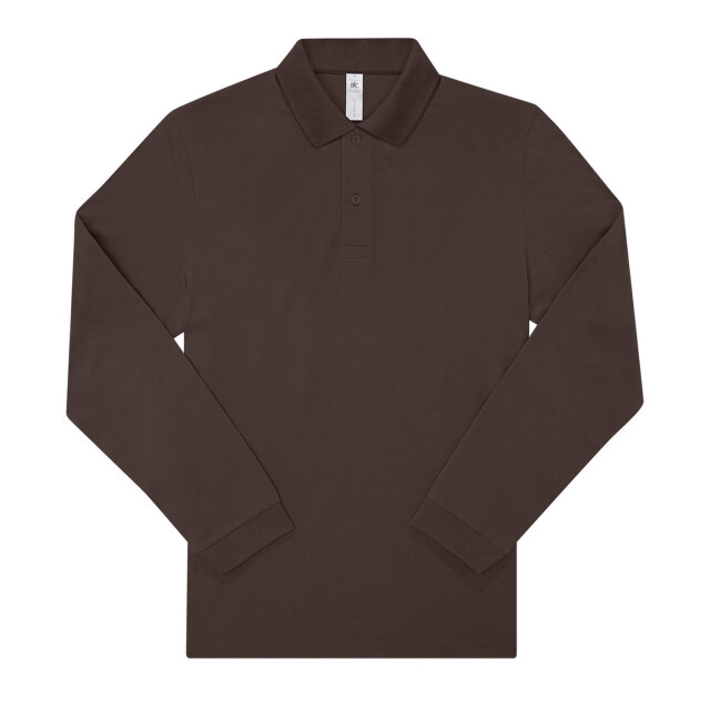 B and C Heren my polo 180 poloshirt met lange mouwen UTFK2867_roastedcoffee large