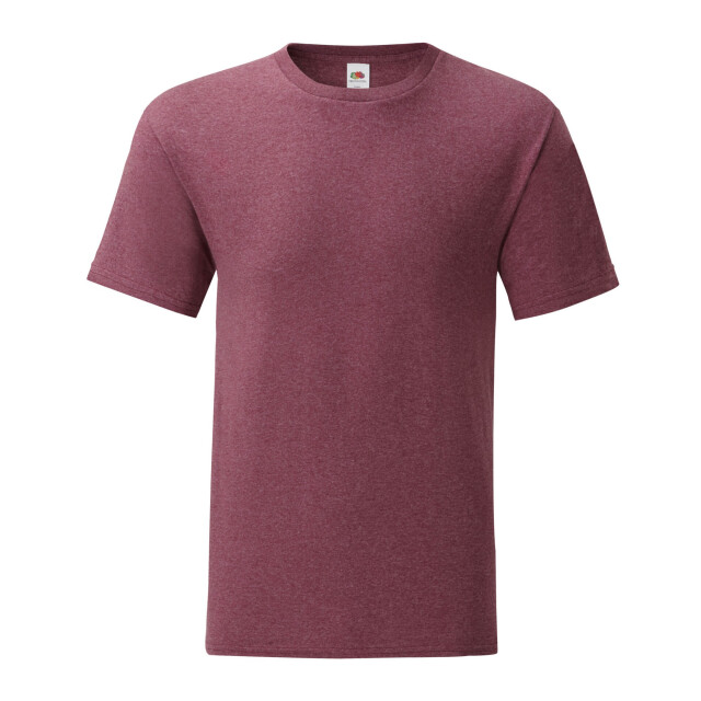 Fruit of the Loom Unisex adult iconic heather t-shirt UTLT1796_heatherburgundy large