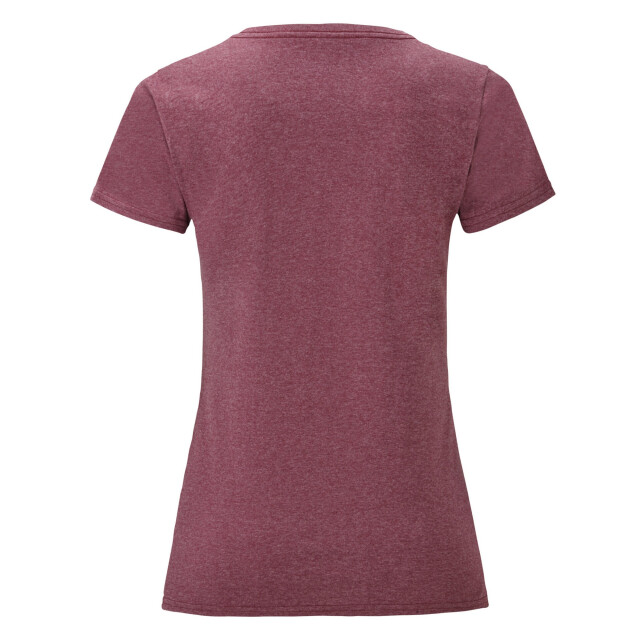Fruit of the Loom Dames iconic heather t-shirt UTLT1500_heatherburgundy large