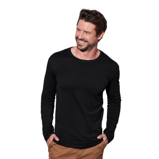 Stedman Stars Heren morgan t-shirt met lange mouwen UTFK2365_blackopal large