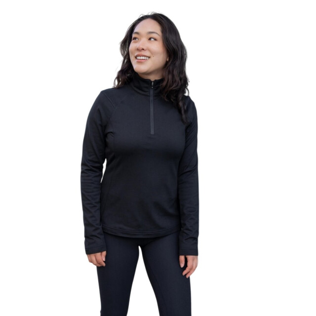 Stormtech Dames treeline performance quarter zip pullover UTFK2266_blackheather large