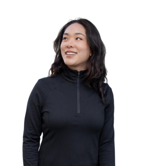 Stormtech Dames treeline performance quarter zip pullover UTFK2266_blackheather large