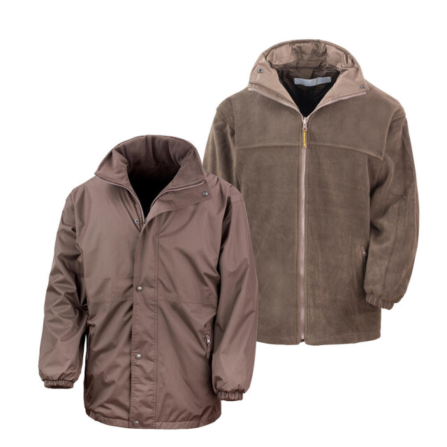 Result Dames stomdri 4000 fleece gevoerd gerecycled jack UTFK2395_brownbrown large