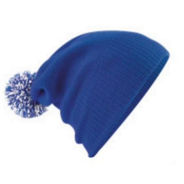 Beechfield Volwassenen unisex snowstar beanie UTFK248_brightroyalwhite large