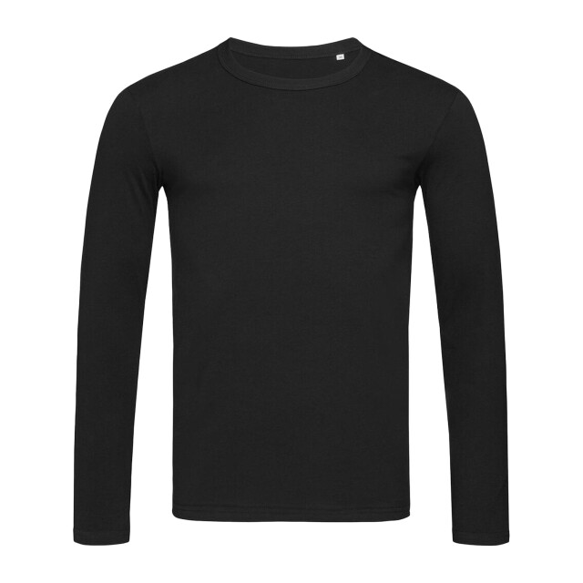 Stedman Stars Heren morgan t-shirt met lange mouwen UTFK2365_blackopal large
