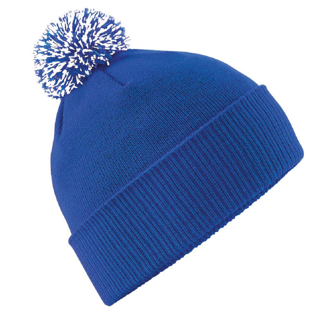 Beechfield Volwassenen unisex snowstar beanie UTFK248_brightroyalwhite large