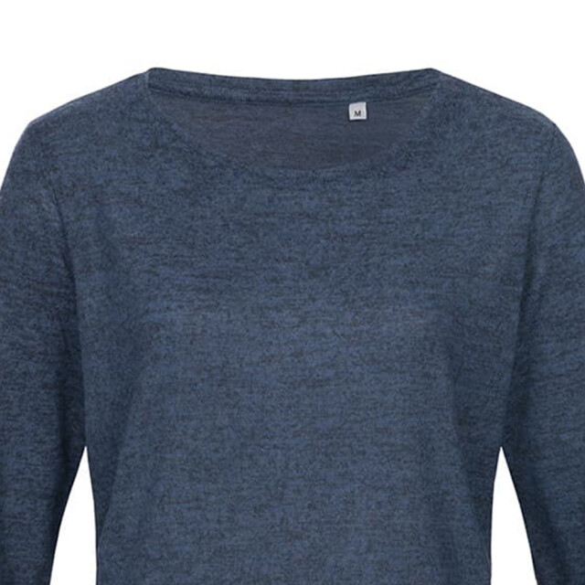 Stedman Stars Dames gebreid t-shirt met lange mouwen UTFK2223_marinabluemelange large