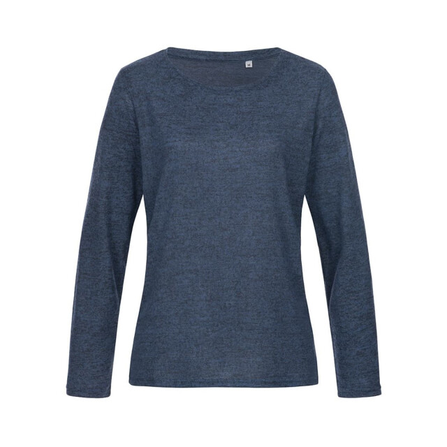 Stedman Stars Dames gebreid t-shirt met lange mouwen UTFK2223_marinabluemelange large