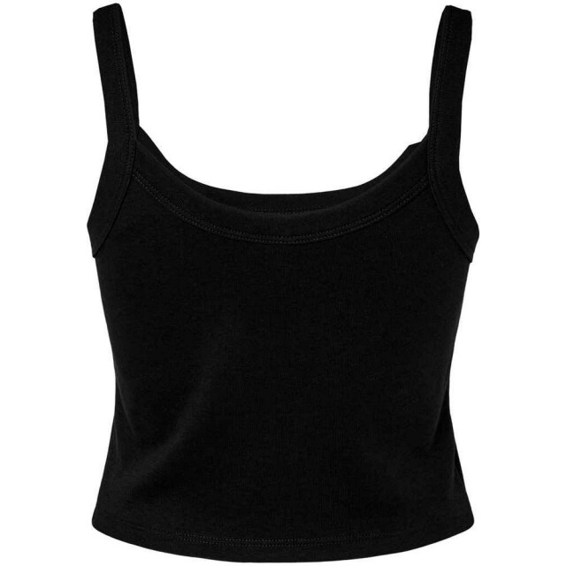 Bella + Canvas Dames micro-rib spaghetti strap tanktop UTFK2144_solidblackblend large