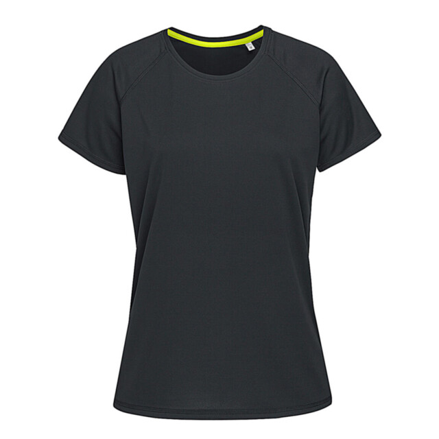 Stedman Stars Dames actief raglan t-shirt UTFK1922_blackopal large