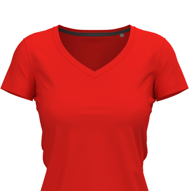 Stedman Stars Dames claire v hals t-shirt UTFK2098_scarletred large