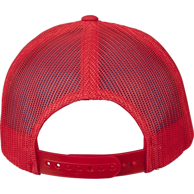 Yupoong De klassieke retro contrasterende trucker pet UTFK1874_redwhitered large