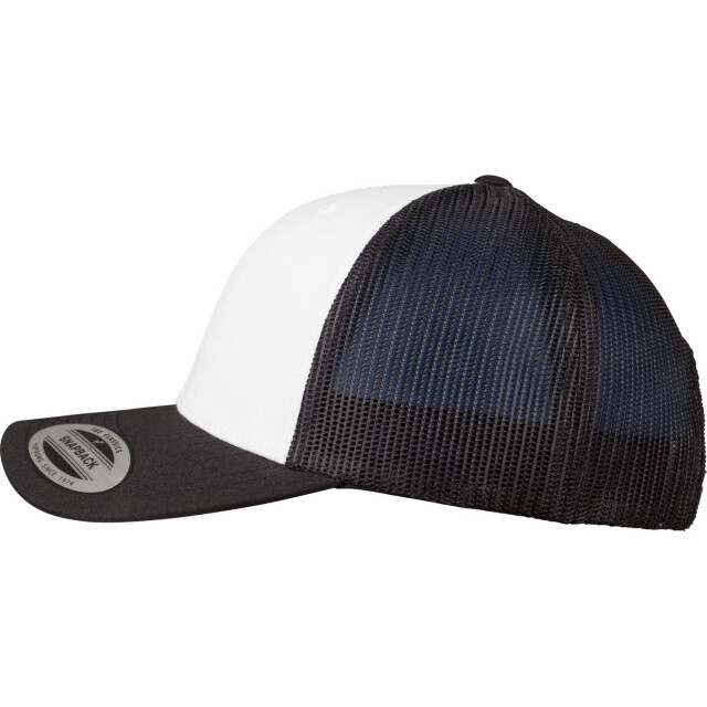 Yupoong De klassieke retro contrasterende trucker pet UTFK1874_blackwhiteblack large