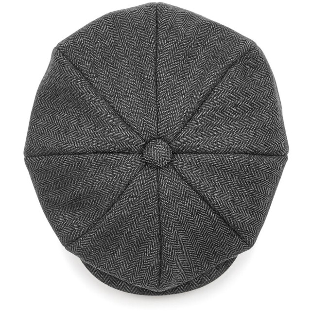 Beechfield Unisex volwassenen erfgoed baker boy cap UTFK1218_charcoalherringbone large