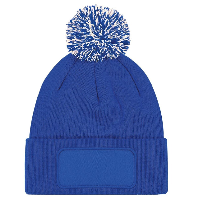 Beechfield Unisex volwassenen snowstar printers beanie UTFK1521_brightroyaloffwhite large