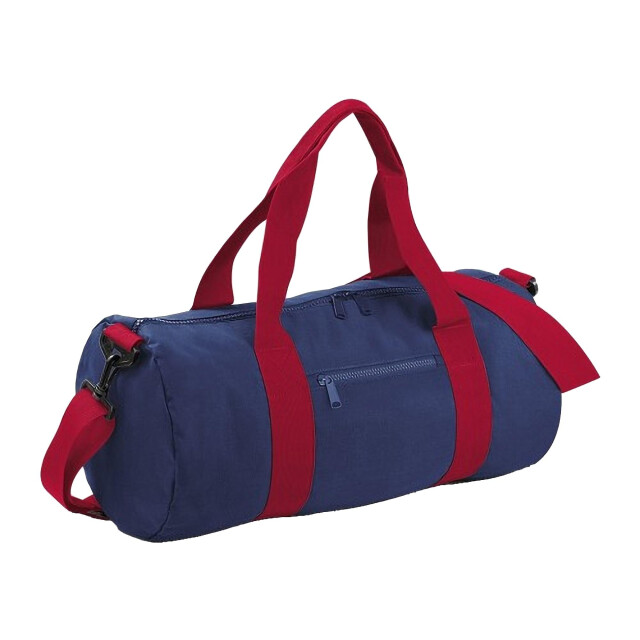 Bagbase Gewoon varsity barrel / duffle bag (20 liter) UTFK183_frenchnavyclassicred large