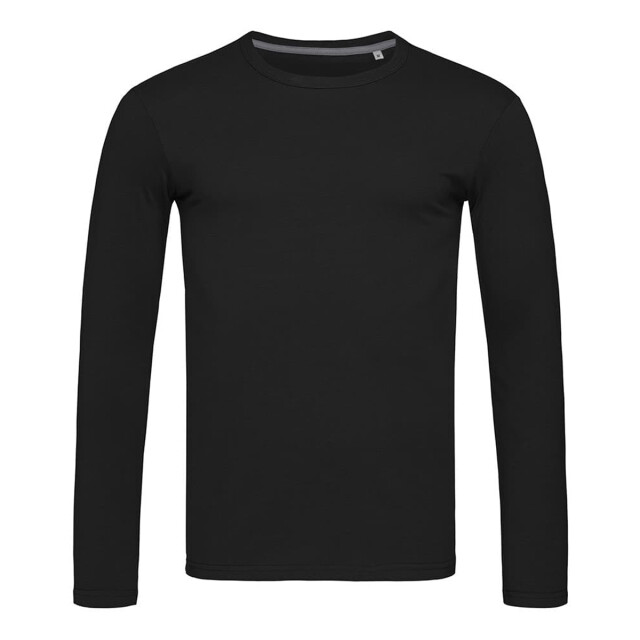 Stedman Stars Heren clive t-shirt met lange mouwen UTFK1752_blackopal large