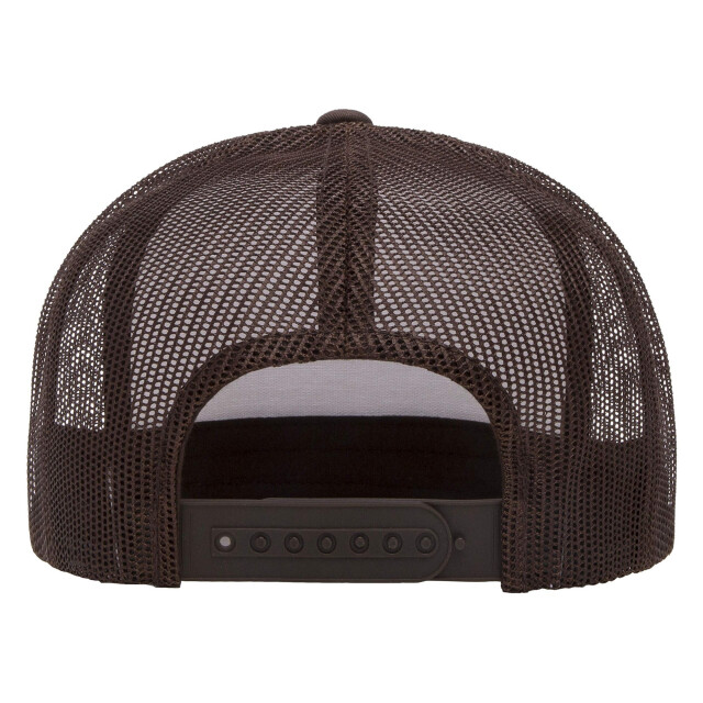 Yupoong Klassieke contrasterende trucker pet UTFK1760_whitebrownbrown large
