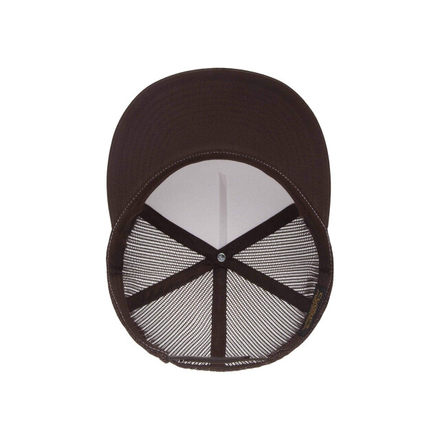 Yupoong Klassieke contrasterende trucker pet UTFK1760_whitebrownbrown large