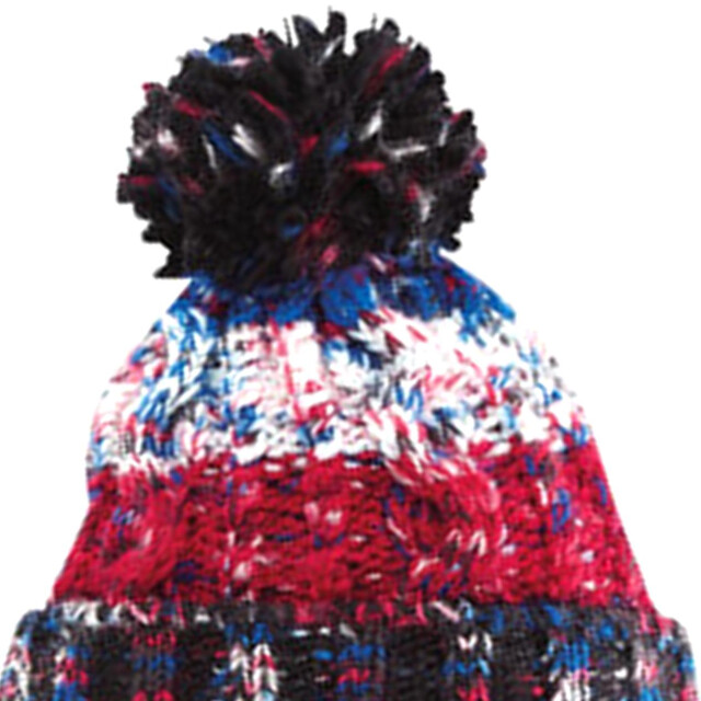 Beechfield Vrouwen/dames kurkentrekker pom pom beanie UTFK1437_solitaireblack large