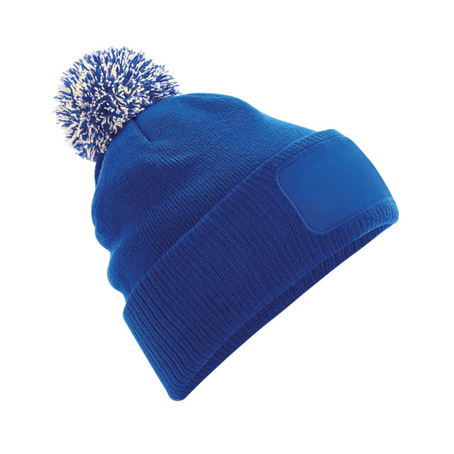 Beechfield Unisex volwassenen snowstar printers beanie UTFK1521_brightroyaloffwhite large