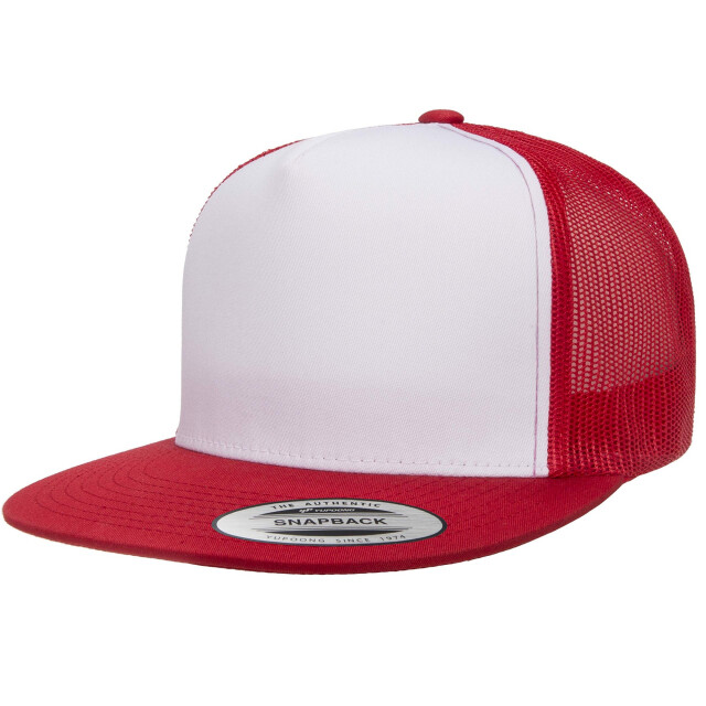 Yupoong Klassieke contrasterende trucker pet UTFK1760_redwhitered large