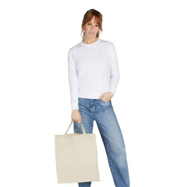 SG Gerecycled katoen/polyester korte handtas UTFK1665_naturalheather large