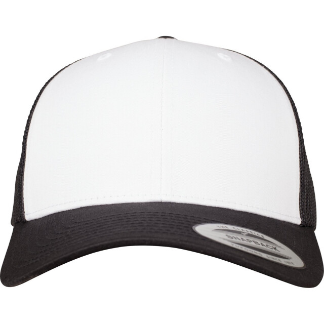 Yupoong De klassieke retro contrasterende trucker pet UTFK1874_blackwhiteblack large