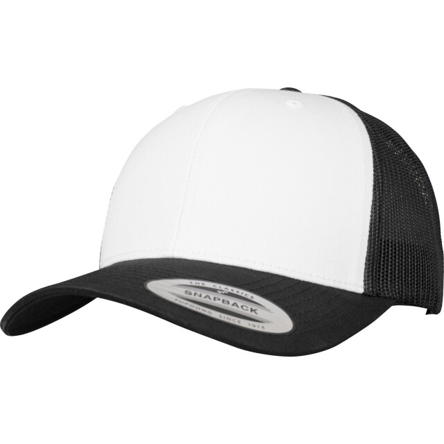 Yupoong De klassieke retro contrasterende trucker pet UTFK1874_blackwhiteblack large