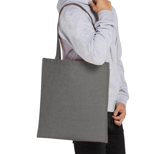 SG Gerecyclede boodschappentas met lange hengsels UTFK1789_blackheather large