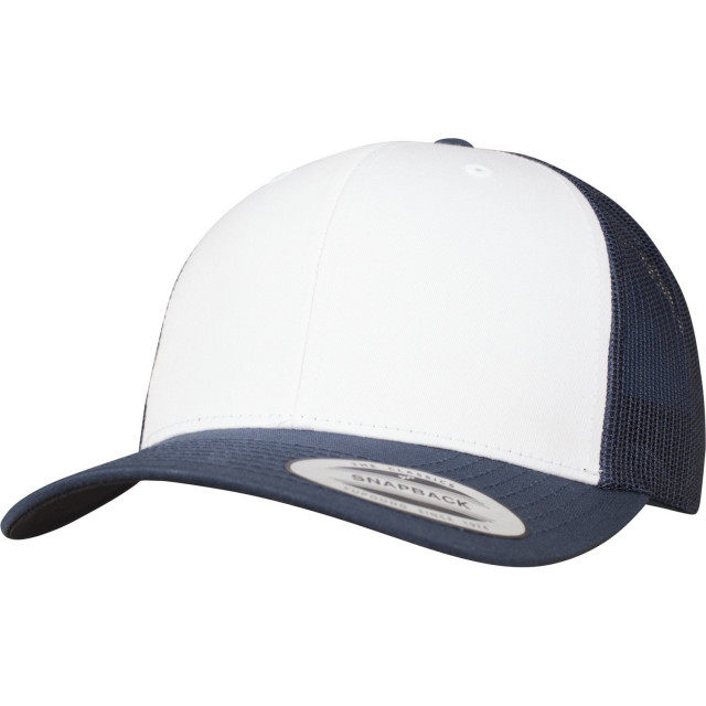 Yupoong De klassieke retro contrasterende trucker pet UTFK1874_navywhitenavy large