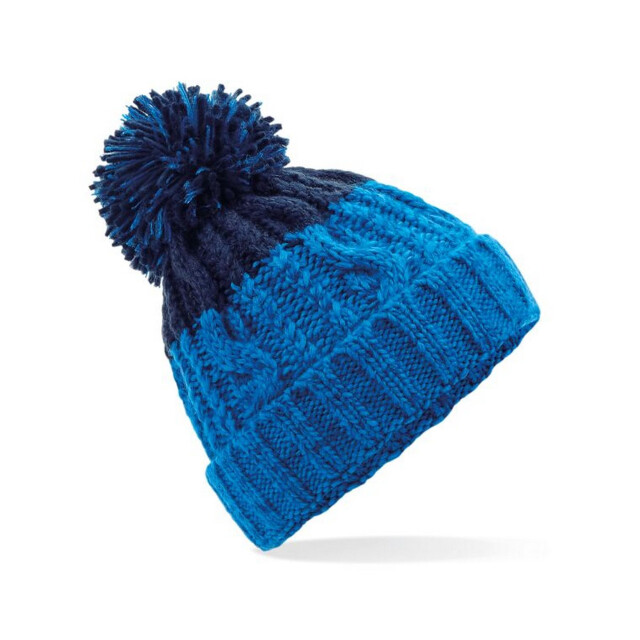 Beechfield Unisex adult apres beanie UTFK1178_azureblueoxfordnavy large