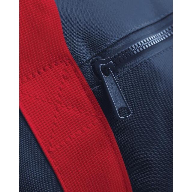 Bagbase Gewoon varsity barrel / duffle bag (20 liter) UTFK183_frenchnavyclassicred large