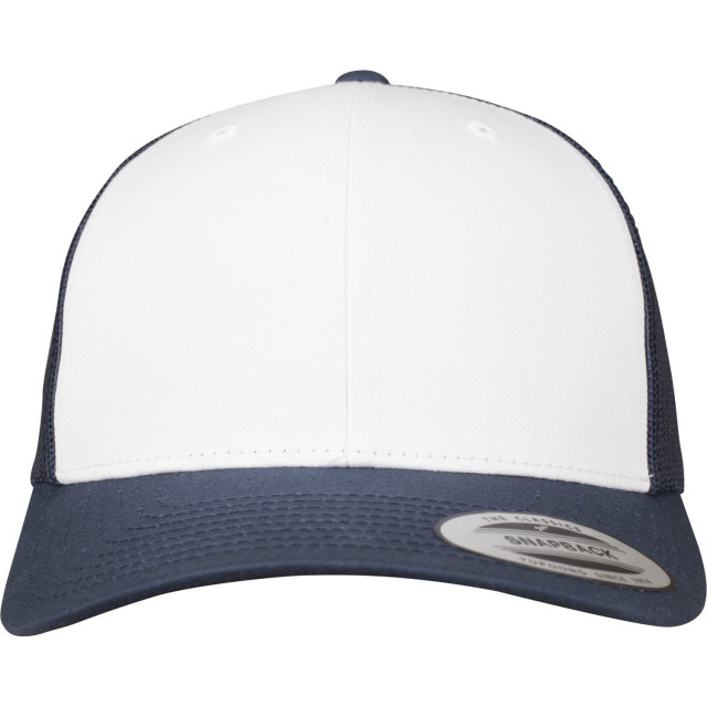 Yupoong De klassieke retro contrasterende trucker pet UTFK1874_navywhitenavy large