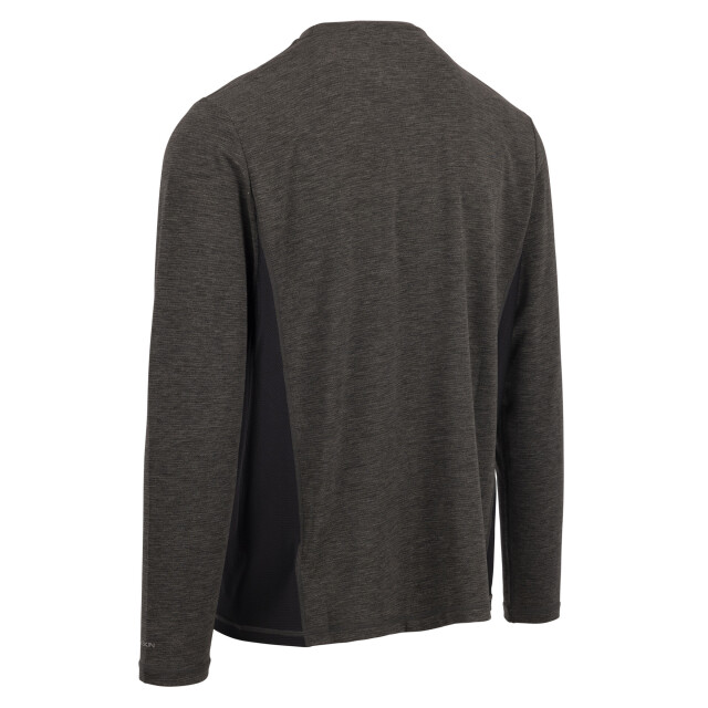 Trespass Heren charlie t-shirt met lange mouwen UTTP6571_darkgreymarl large
