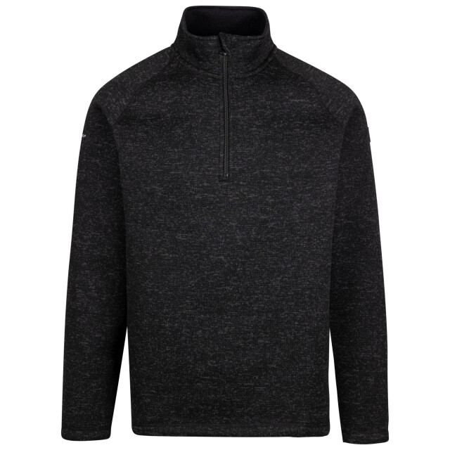 Trespass Heren corsham marl half zip fleece top UTTP6290_black large