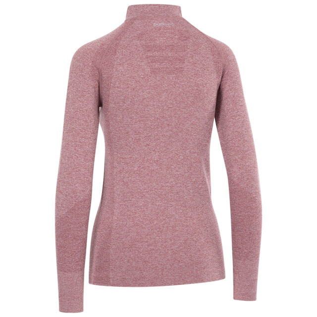 Trespass Dames pelina half zip active top met lange mouwen UTTP6384_rosetone large