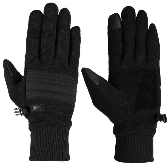 Trespass Heren douglas leren skihandschoenen UTTP6441_black large