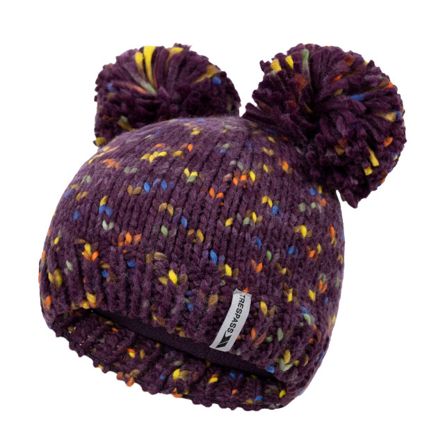Trespass Kinderen/kinderen ted pom pom muts UTTP6116_potentpurple large