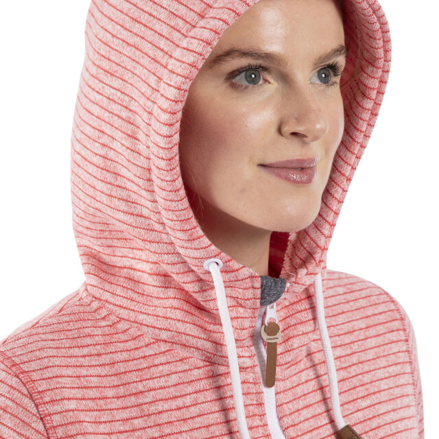 Trespass Dames kari gestreepte fleece jas UTTP5600_rhubarbmarl large